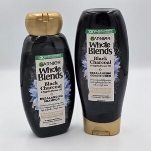 Garnier Whole Blends Black Charcoal Rebalancing Shampoo 11.7, Conditioner 12oz